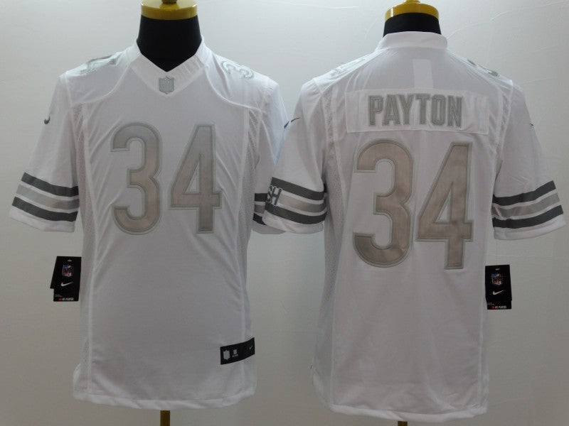 Men's Chicago Bears Walter Payton #34 White Game Player Jerseys