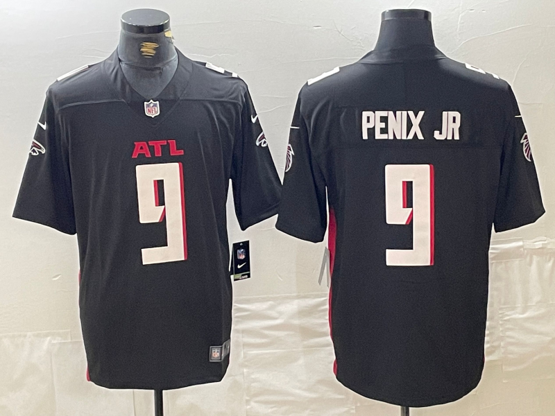 Men's Atlanta Falcons Michael Penix Jr. #9 Black 2024 NFL Draft First Round Pick Player Game Jerseys