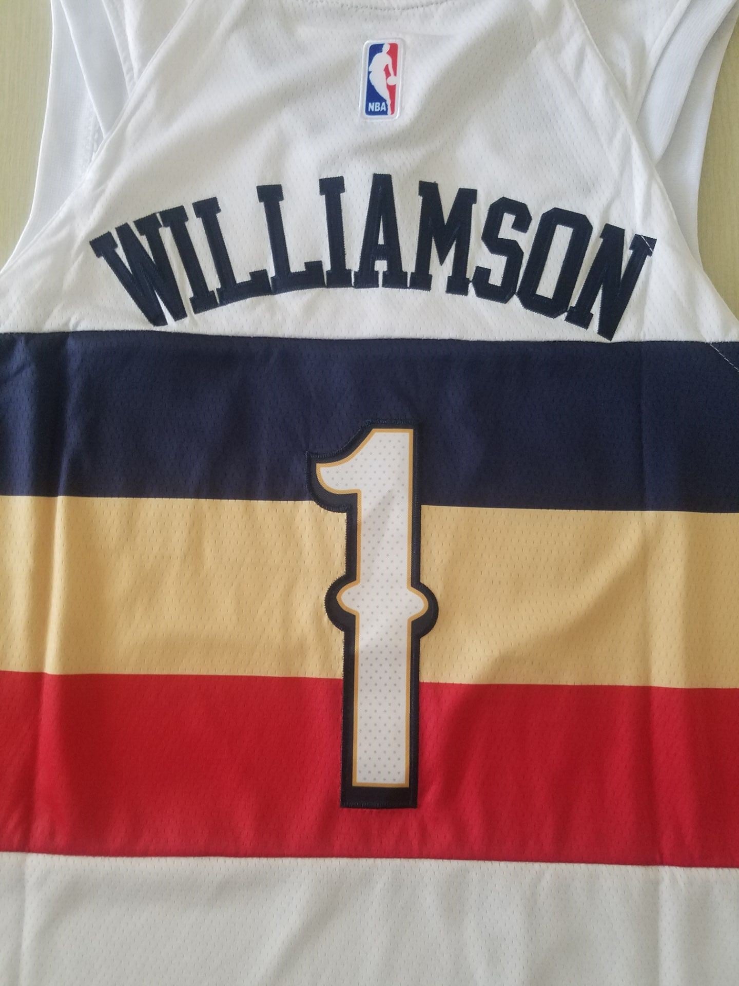 Men's New Orleans Pelicans Zion Williamson #1 NBA White Swingman Jerseys