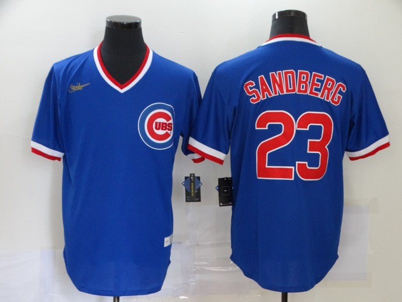 Men's Chicago Cubs Ryne Sandberg #23 Blue Alternate Game Jerseys