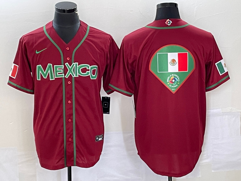 Men's 2023 World Baseball Classic Mexico Red Jerseys