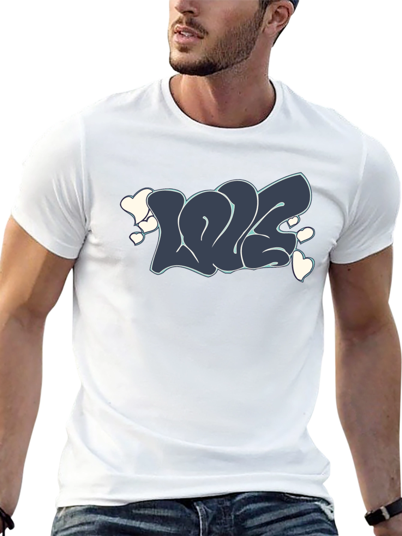 Love Graffiti T-Shirt - Stylish Black Tee
