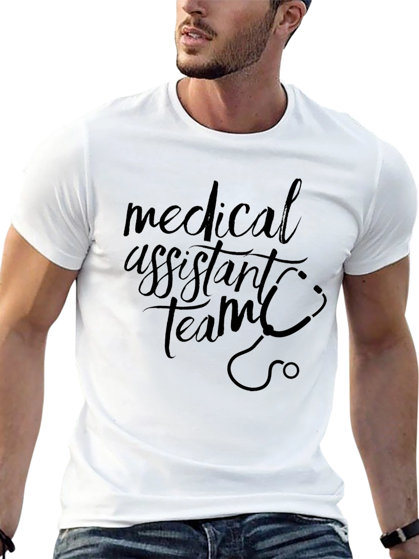 Medical Assistant Team Graphic Tee - Black
