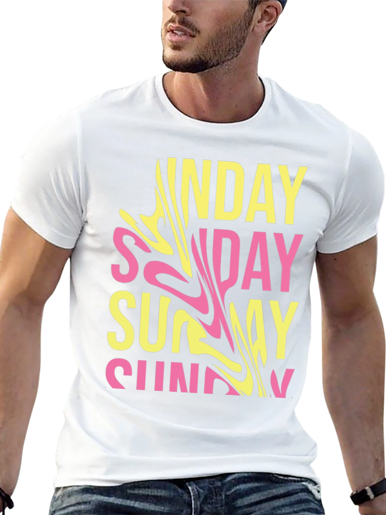 Trendy Sunday Graphic T-Shirt - Casual Wear