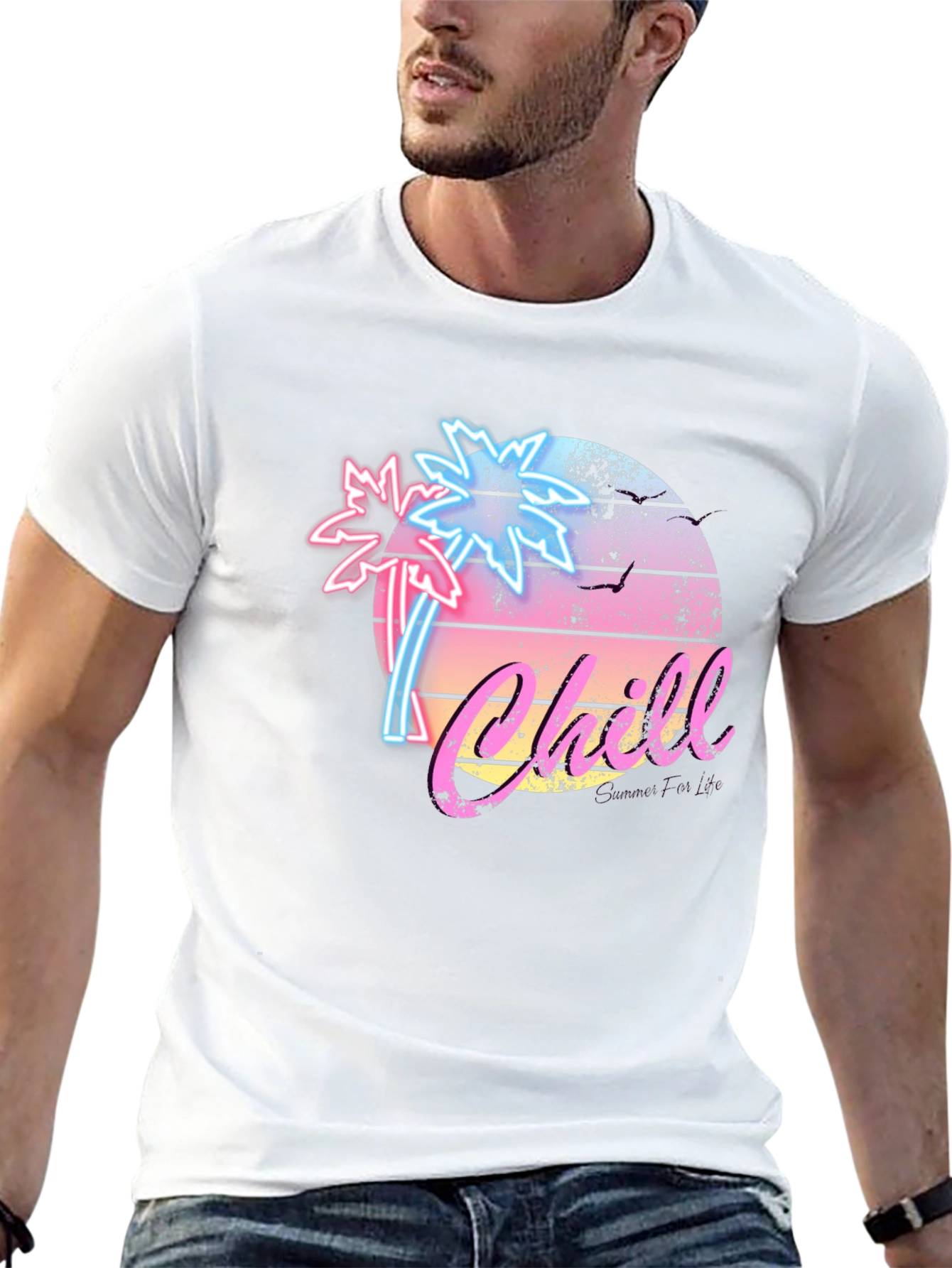 Retro Chill Palm Tree T-Shirt