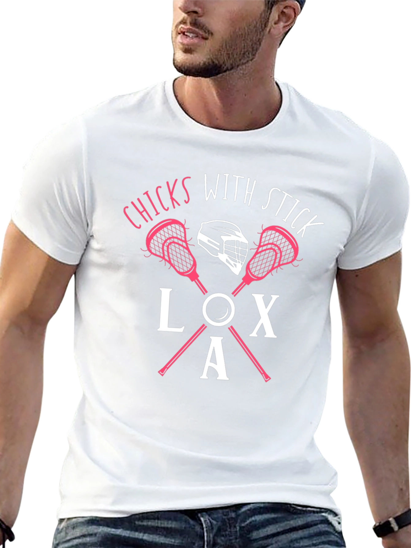 Chicks With Sticks Lacrosse Graphic Tee - Black