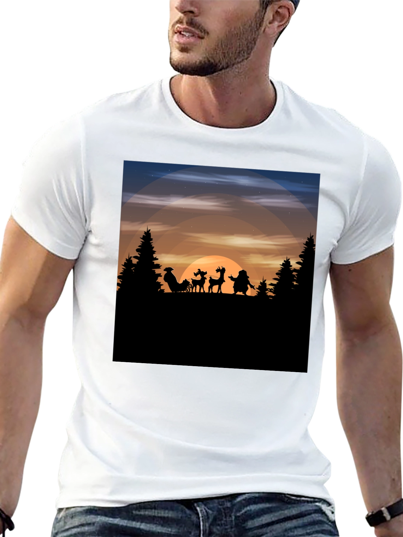 Santas Silhouette T-Shirt