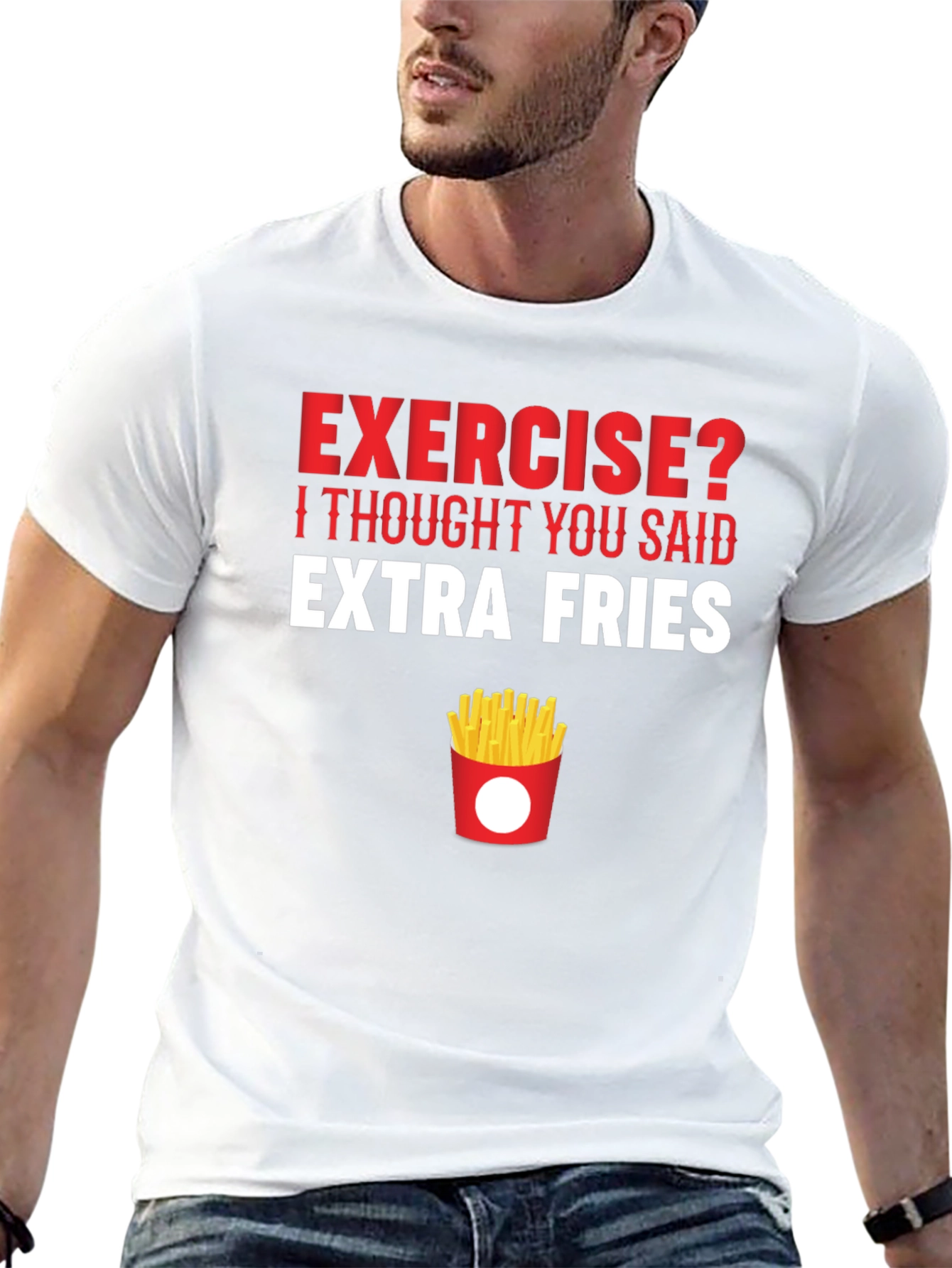 Exercise? Extra Fries Graphic Tee