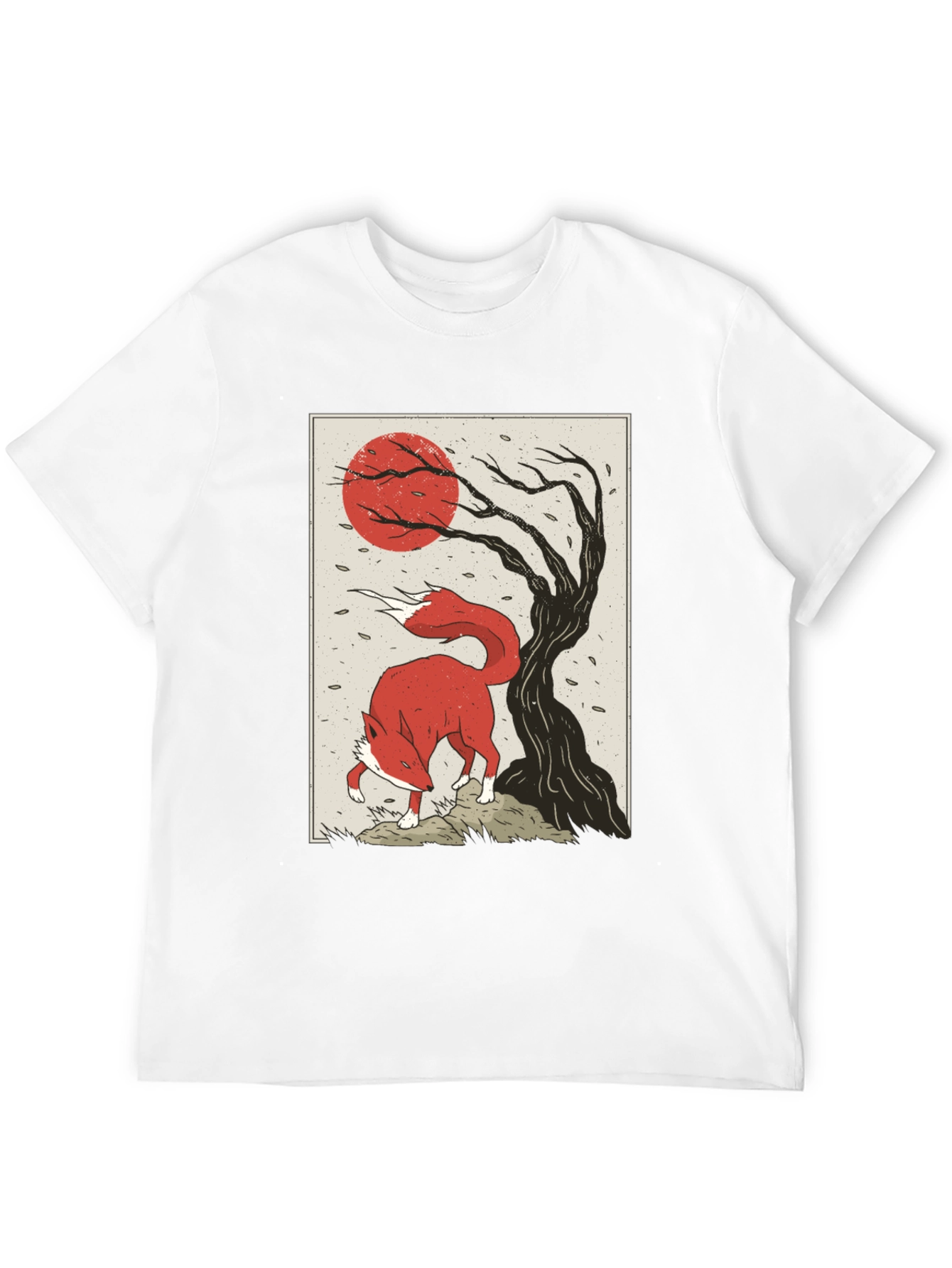 Fox & Moon Graphic Tee - Nature Inspired Design