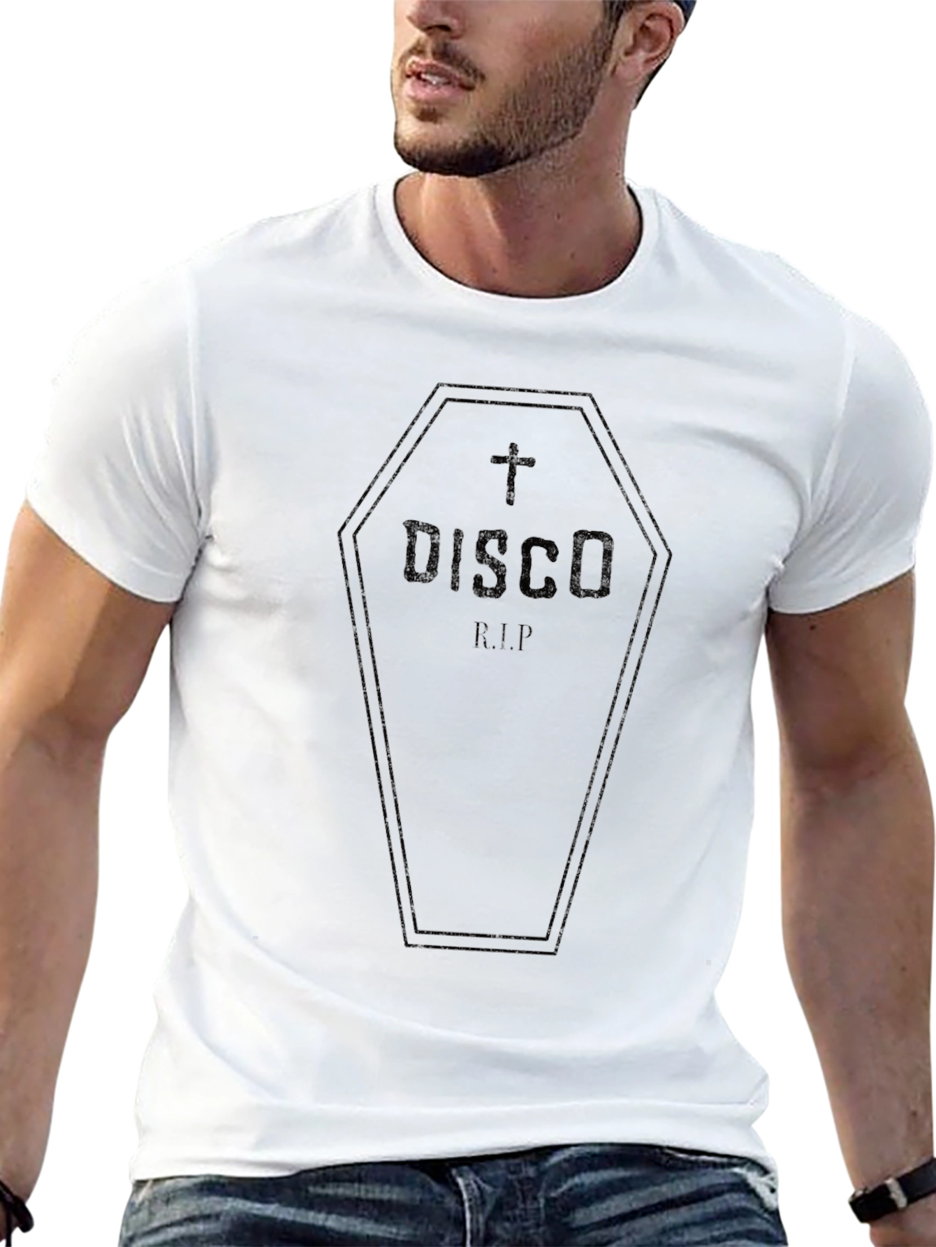 Disco RIP T-Shirt - Coffin Design