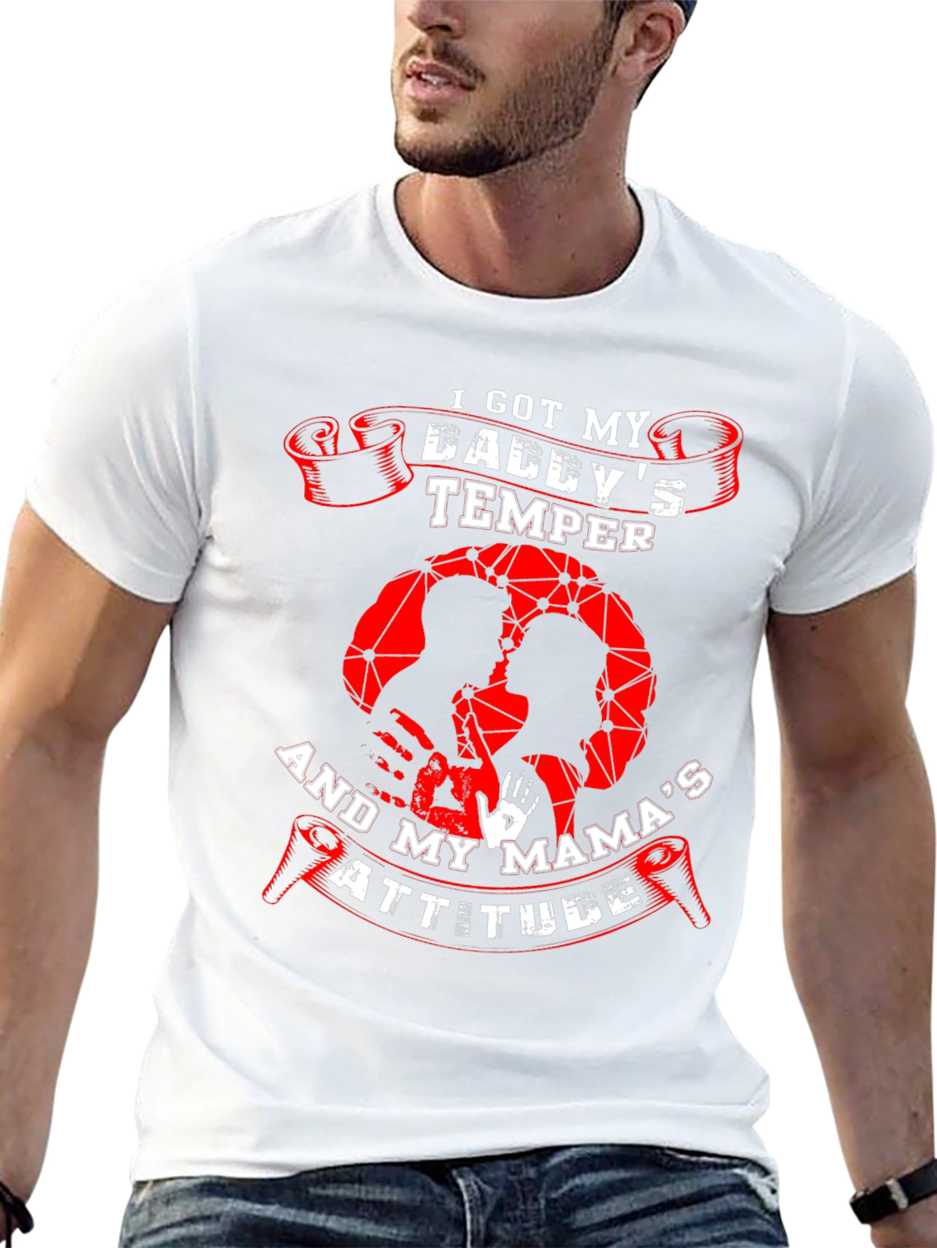 Daddys Temper Mamas Attitude Graphic Tee