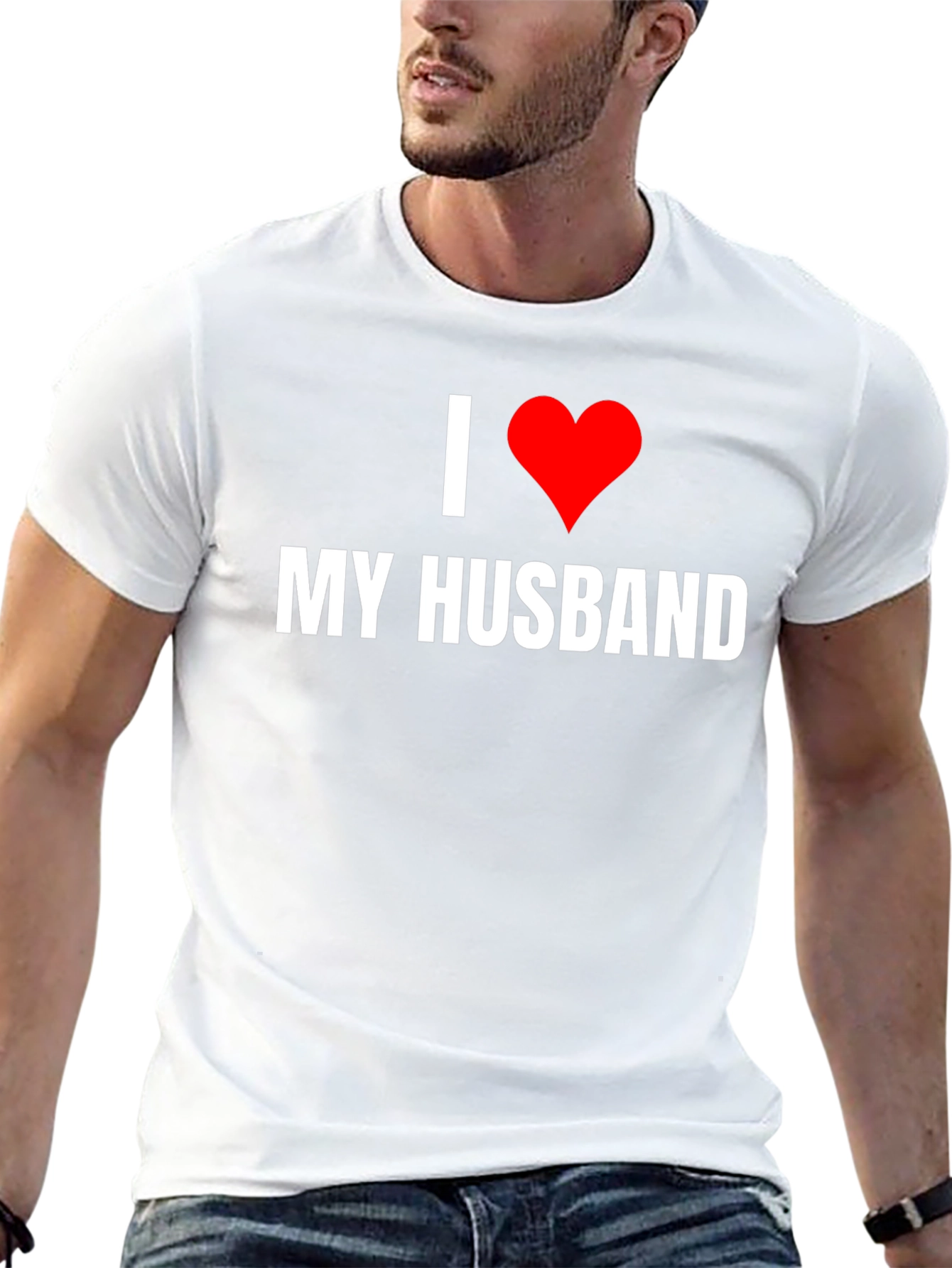 I Love My Husband Graphic Tee - Novelty T-Shirt