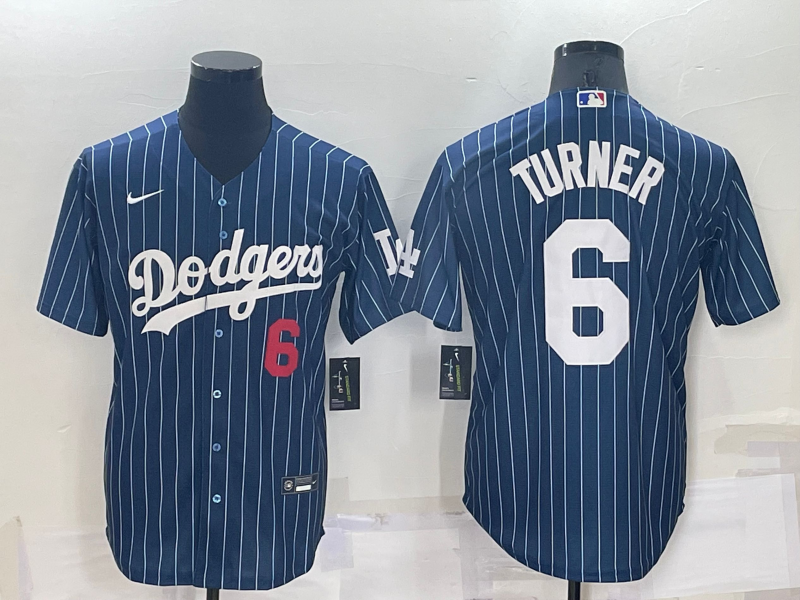 Men's Los Angeles Dodgers Trea Turner #6 Blue Player Jerseys