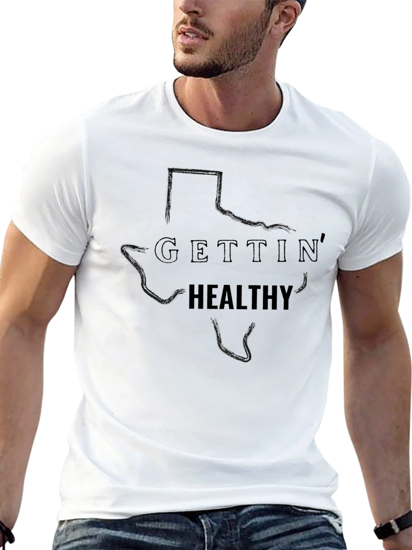 Gettin Healthy Texas Black T-Shirt