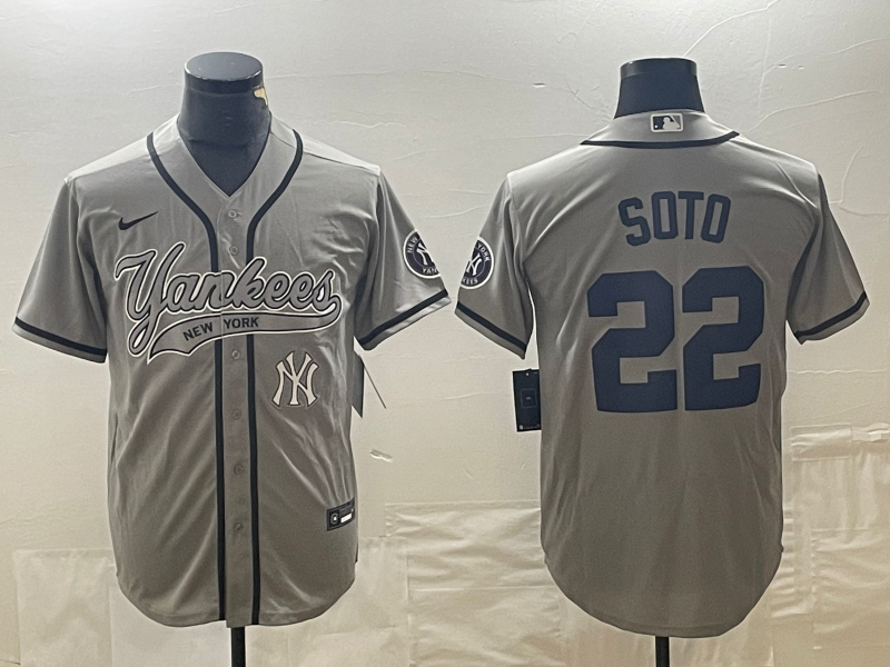 Men's New York Yankees Juan Soto #22 Gray Player Jerseys Joint Edition