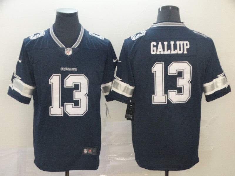 Men's Dallas Cowboys Michael Gallup #13 Navy Game Player Jerseys