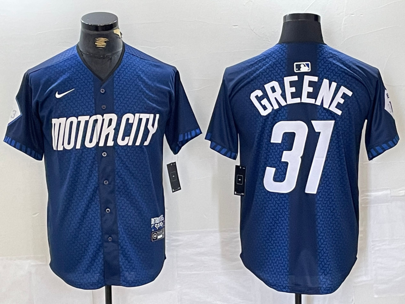 Men's Detroit Tigers Riley Greene #31 Navy 2024 City Connect Limited Jerseys