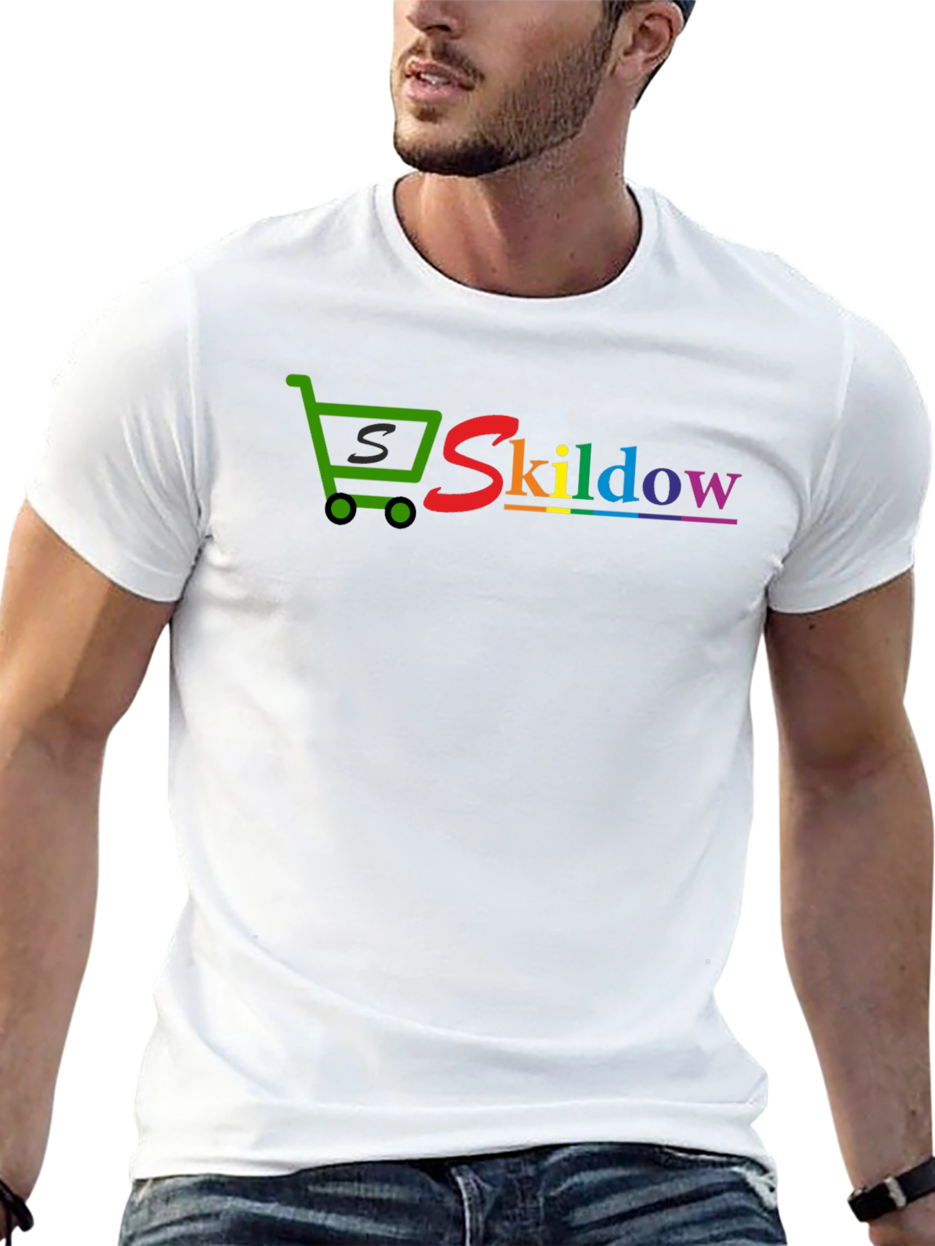 Skildow Rainbow Shopping Cart Graphic T-Shirt