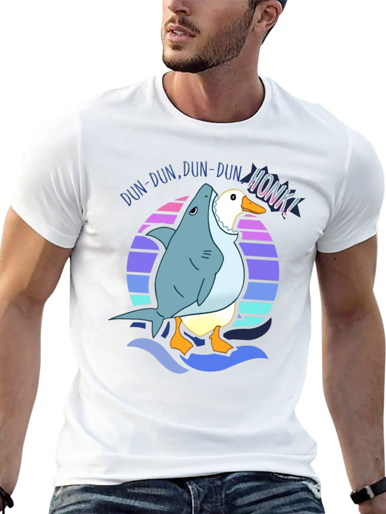 Shark Duck Humor T-Shirt