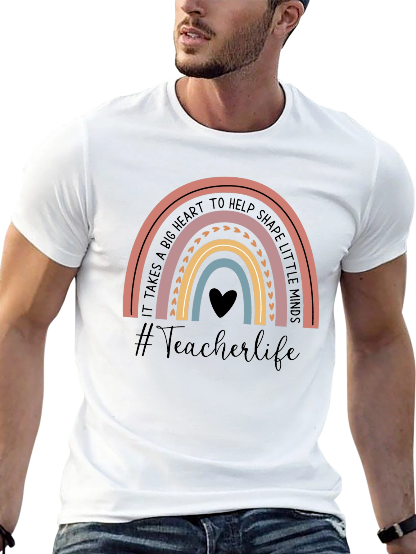 Teacher Life Rainbow Graphic Tee