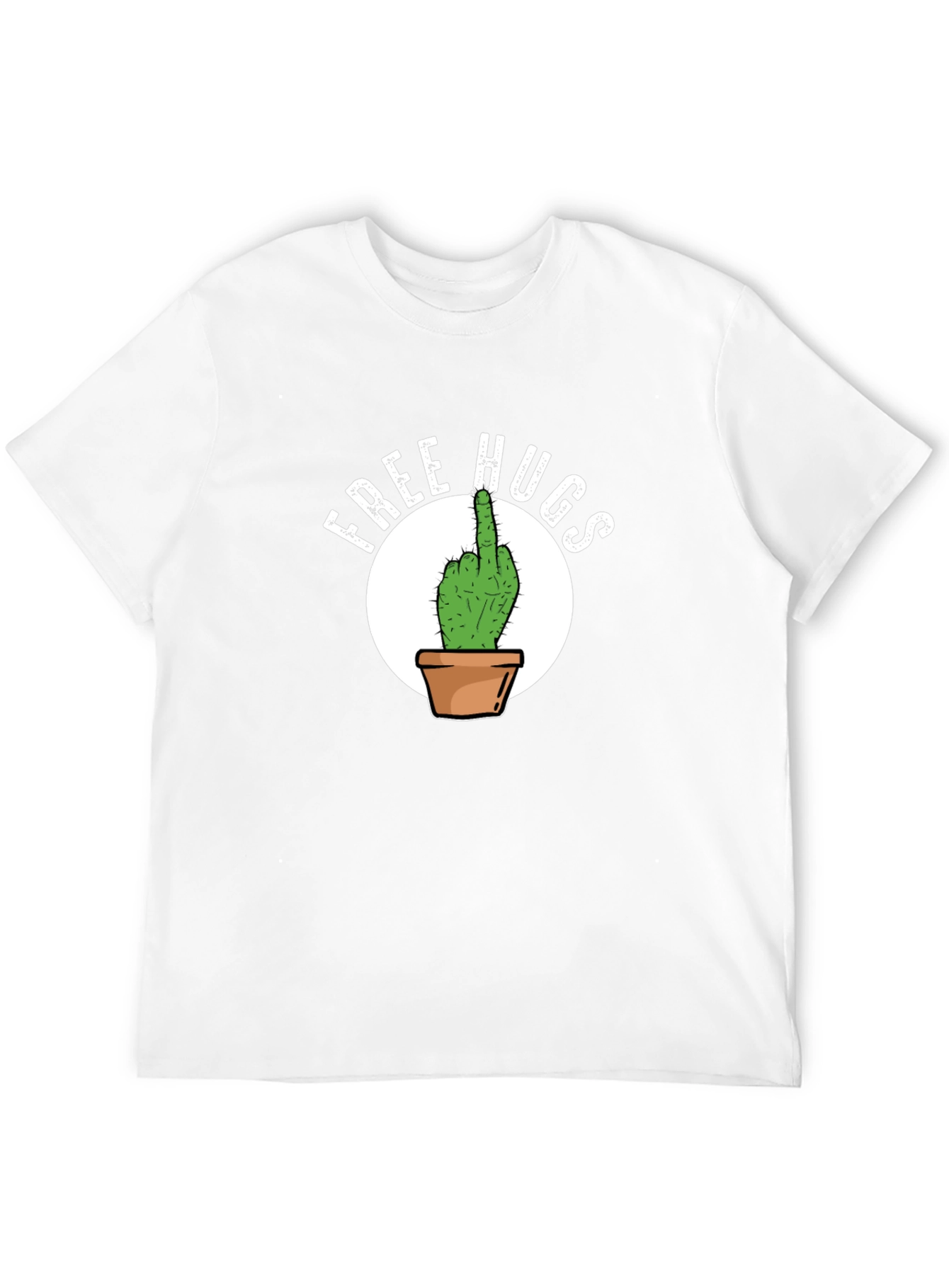 Free Hugs Cactus Graphic T-Shirt