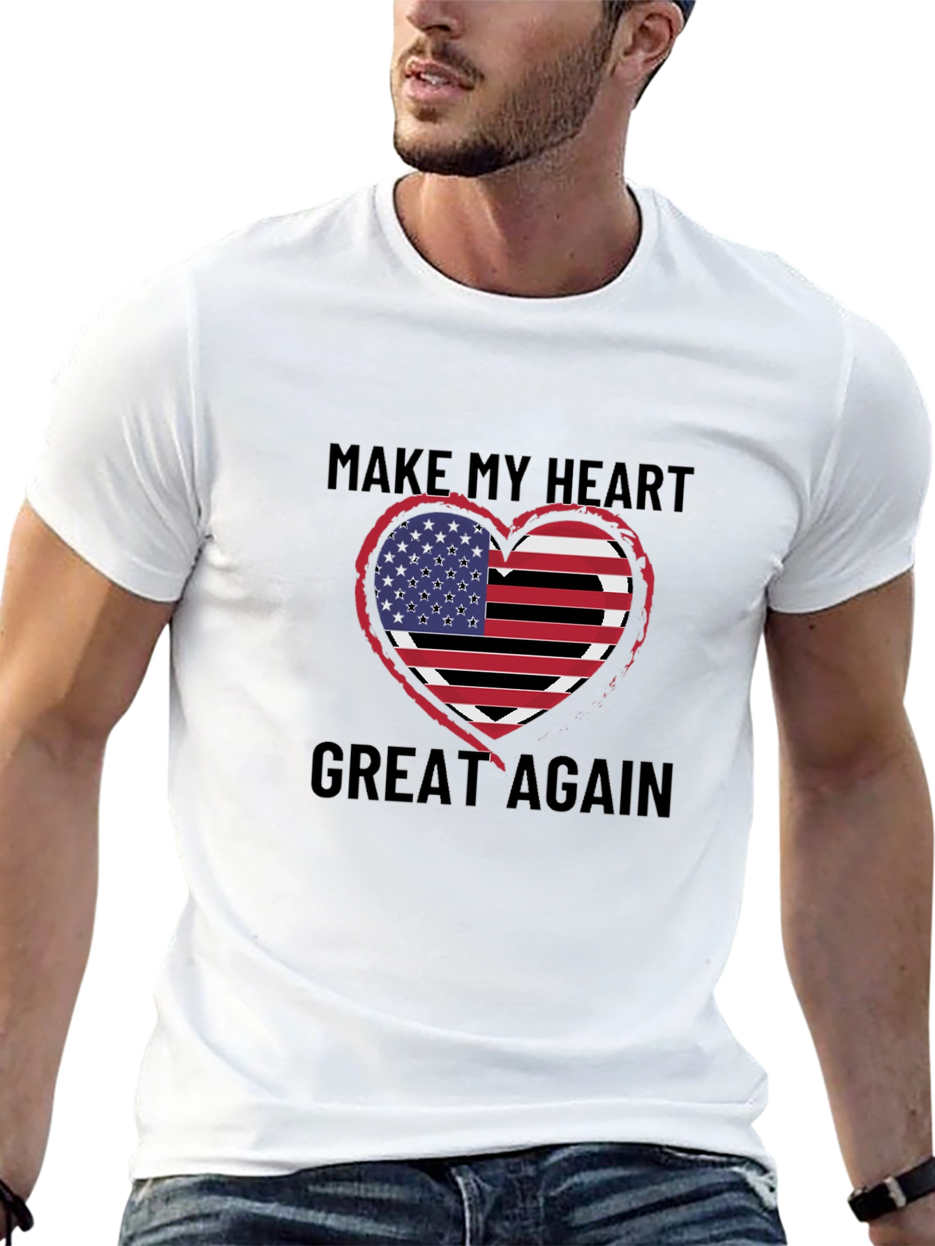Make My Heart Great Again Patriotic T-Shirt