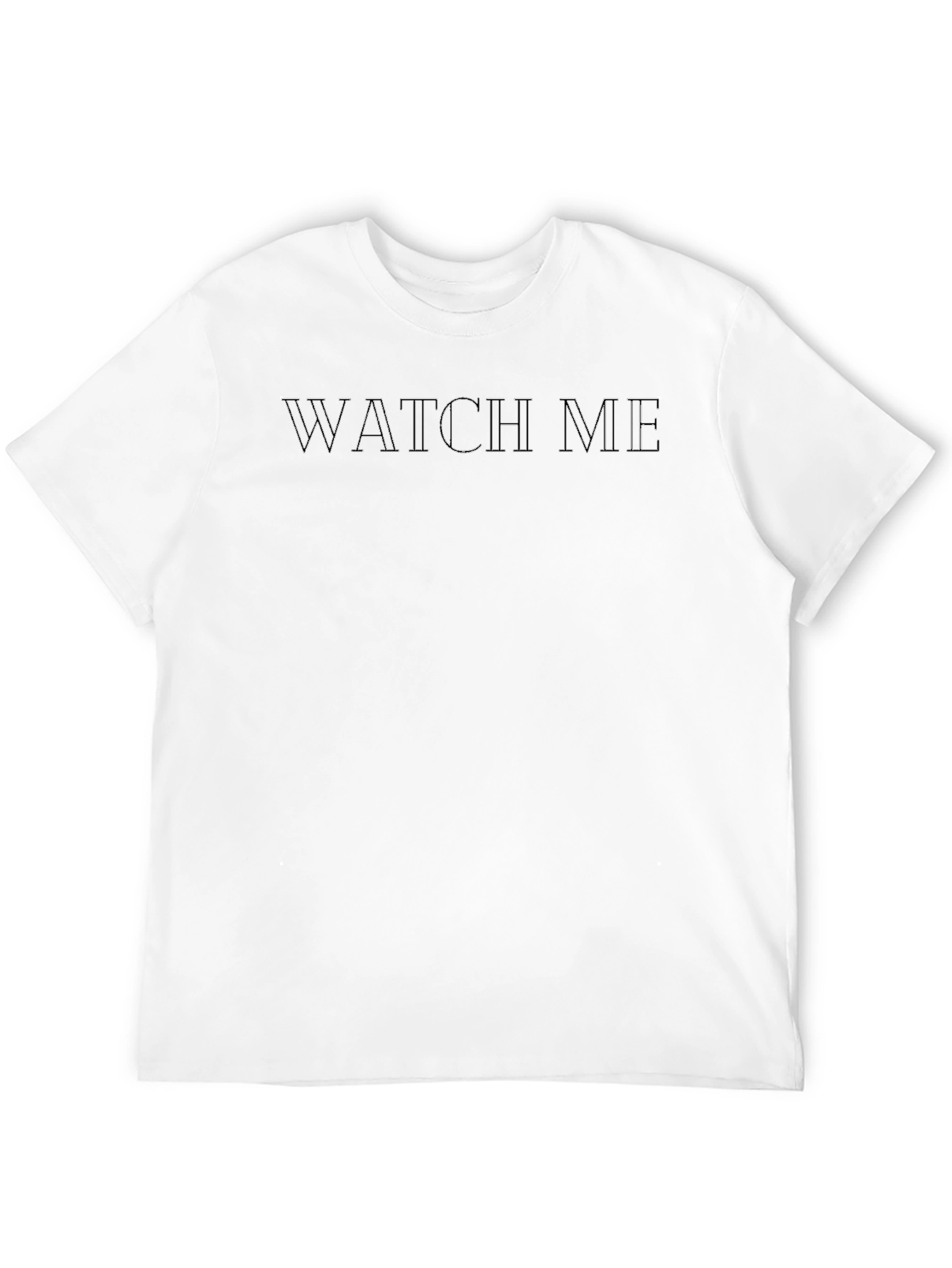 Mens Watch Me Graphic Print Black T-Shirt