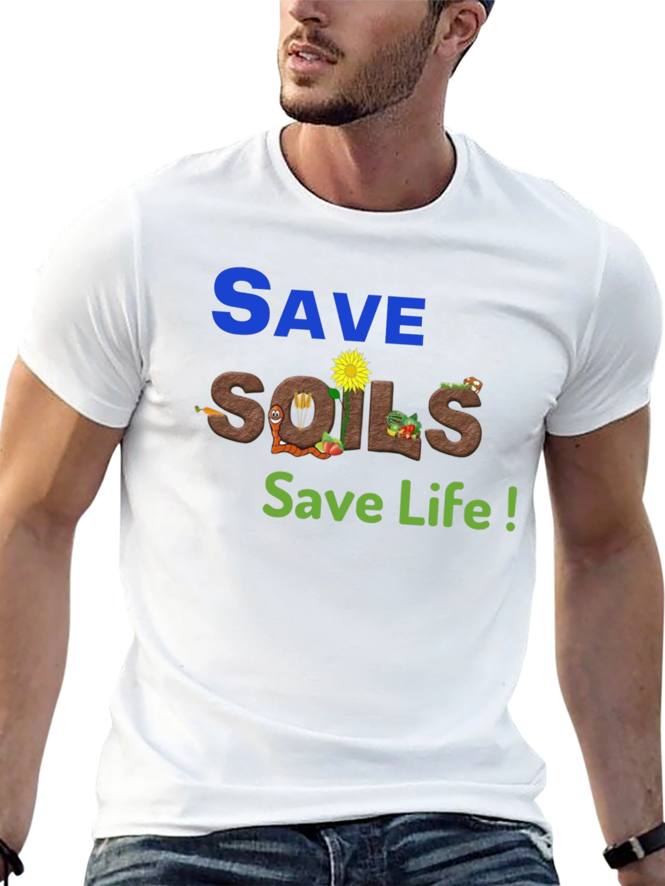 Save Soils Save Life Black T-Shirt