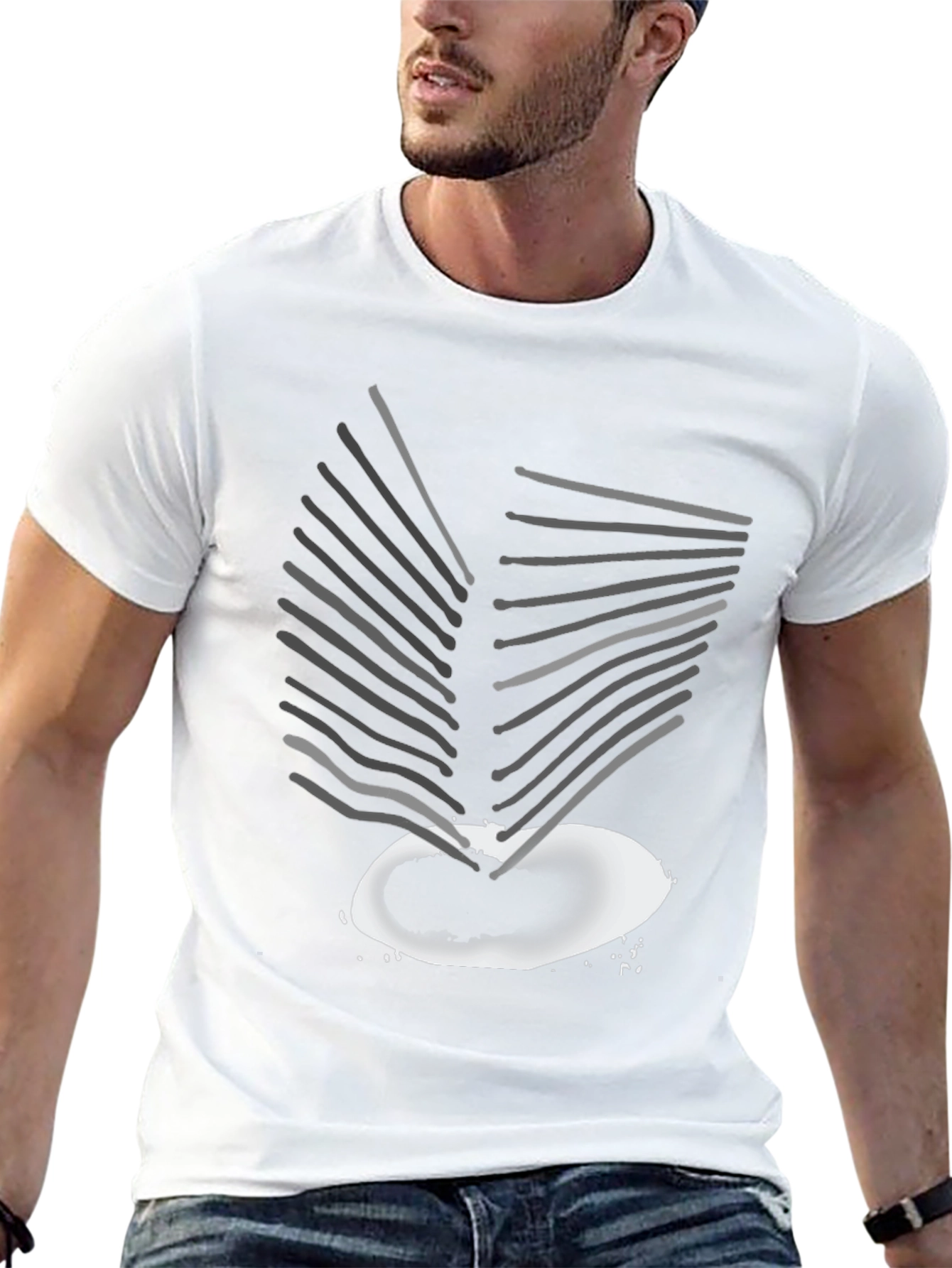 Abstract Graphic Print Tee - Modern Art Shirt