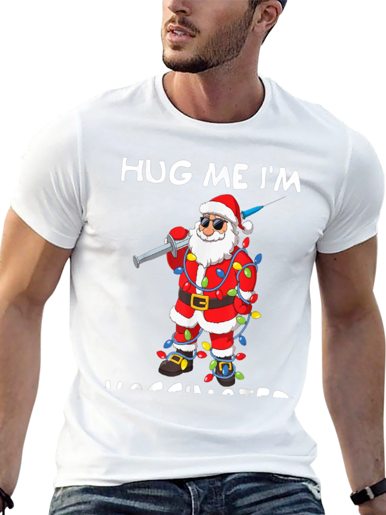 Vaccinated Santa T-Shirt: Holiday Humor