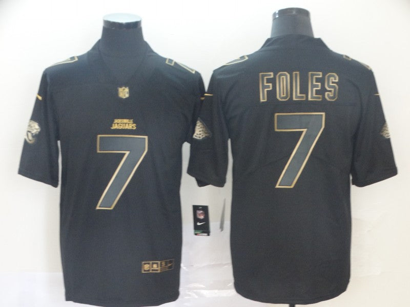 Men's Jacksonville Jaguars #7 Nick Foles Black Game Jerseys