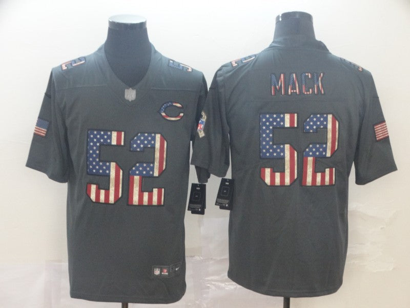 Men's Chicago Bears #52 Khalil Mack Black Player Game Jerseys