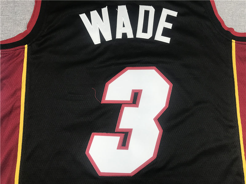 Men's Miami Heat Dwyane Wade #3 Black 2022/23 Swingman Jerseys - Icon Edition