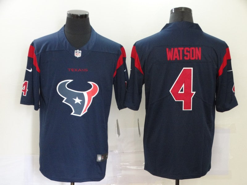 Men's Houston Texans Deshaun Watson #4 Navy Player Game Jerseys