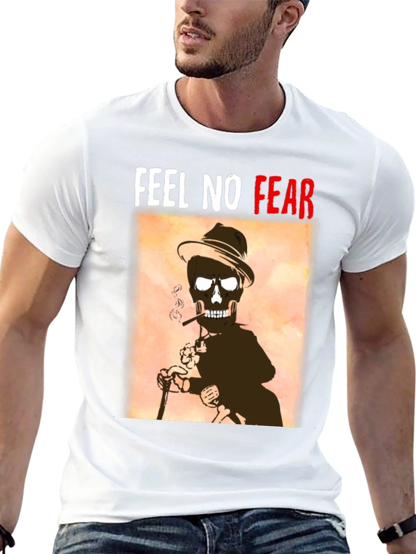Feel No Fear Skull Graphic Tee