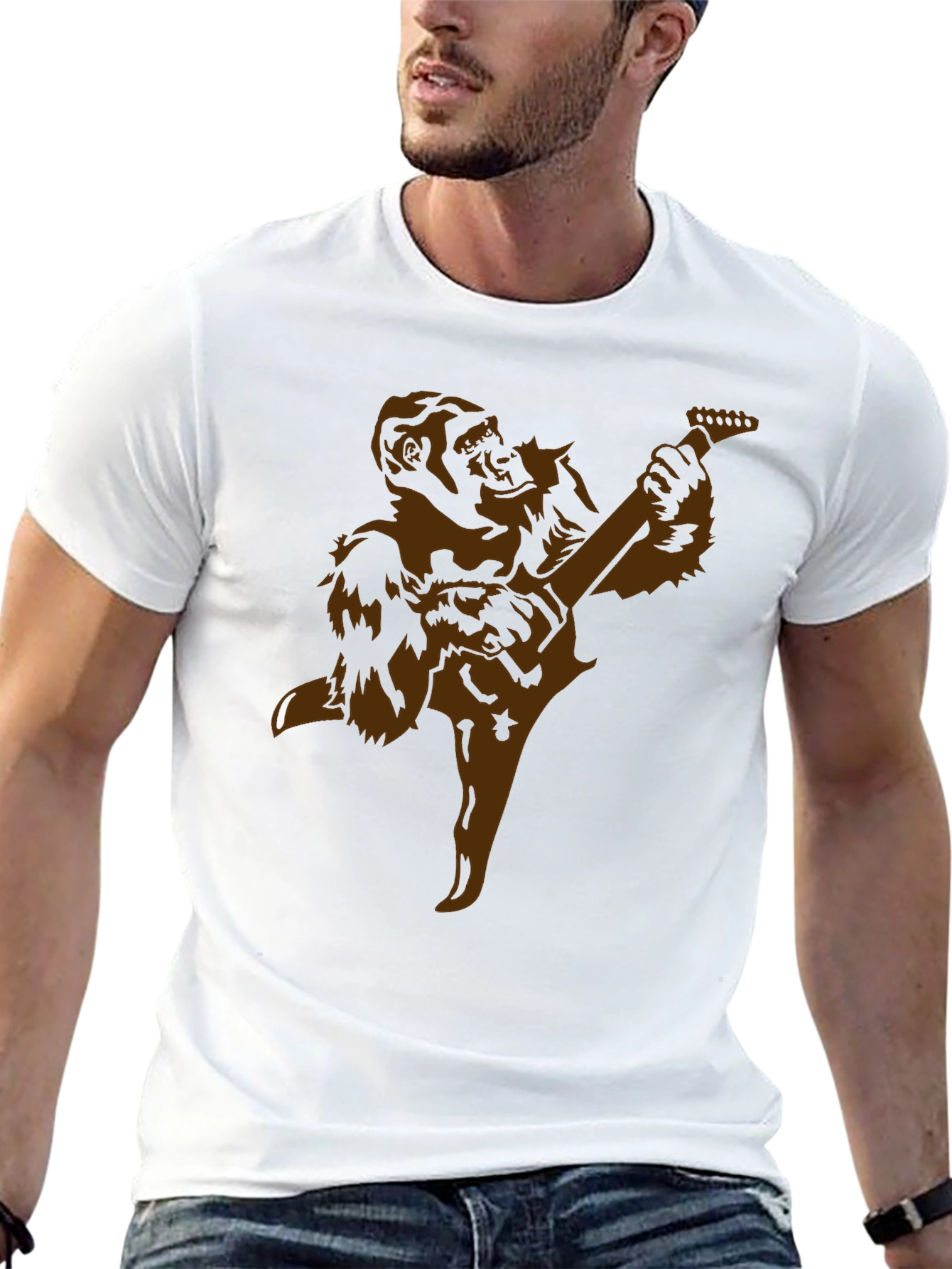 Gorilla Guitarist Graphic T-Shirt