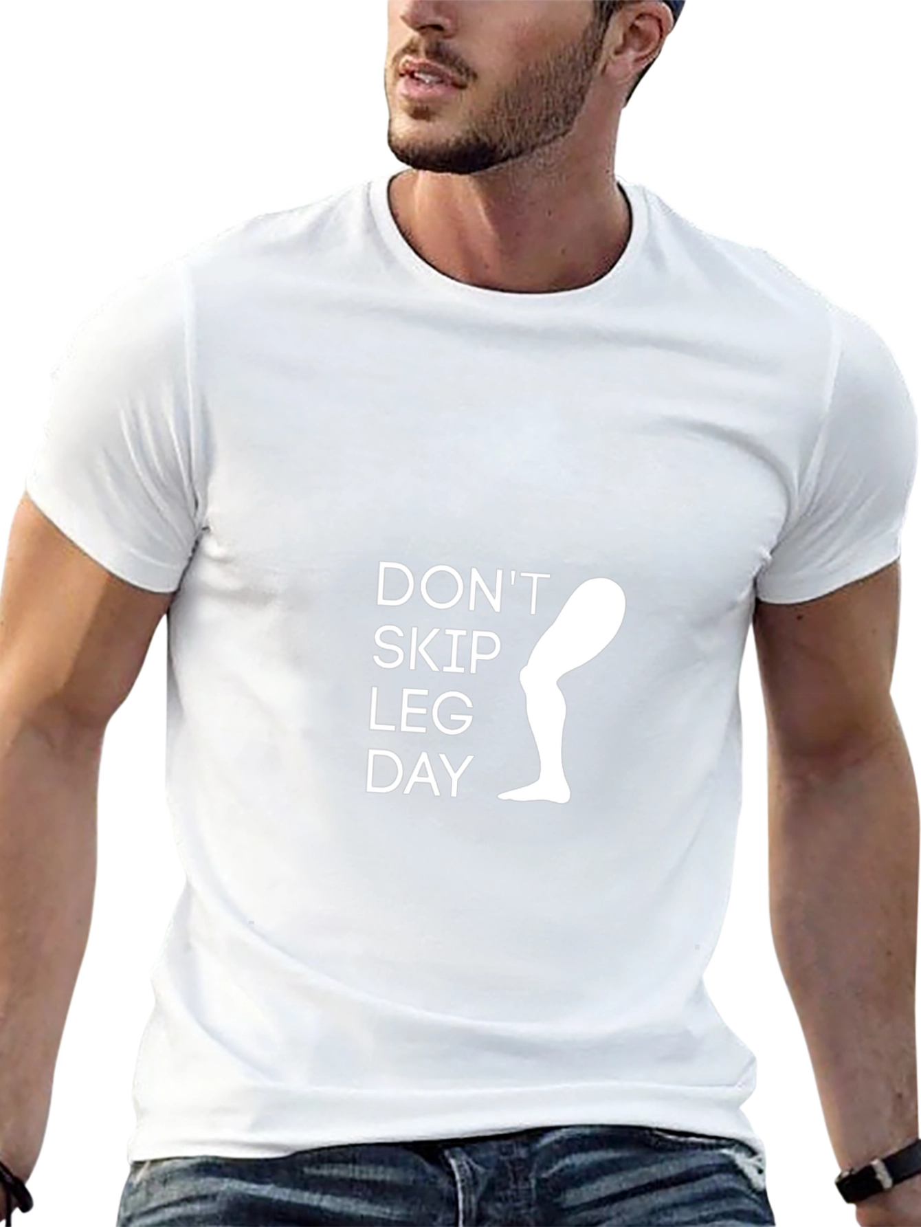 Dont Skip Leg Day Black T-Shirt Gym Workout