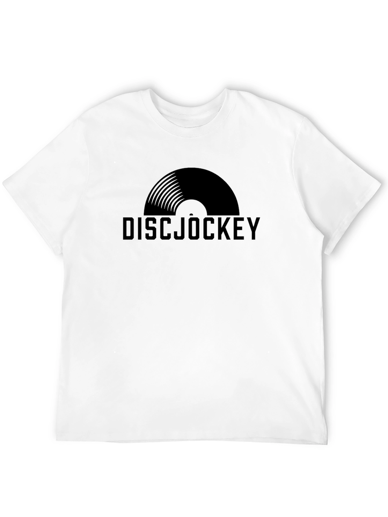 Disc Jockey Graphic Tee - Black Cotton Comfort