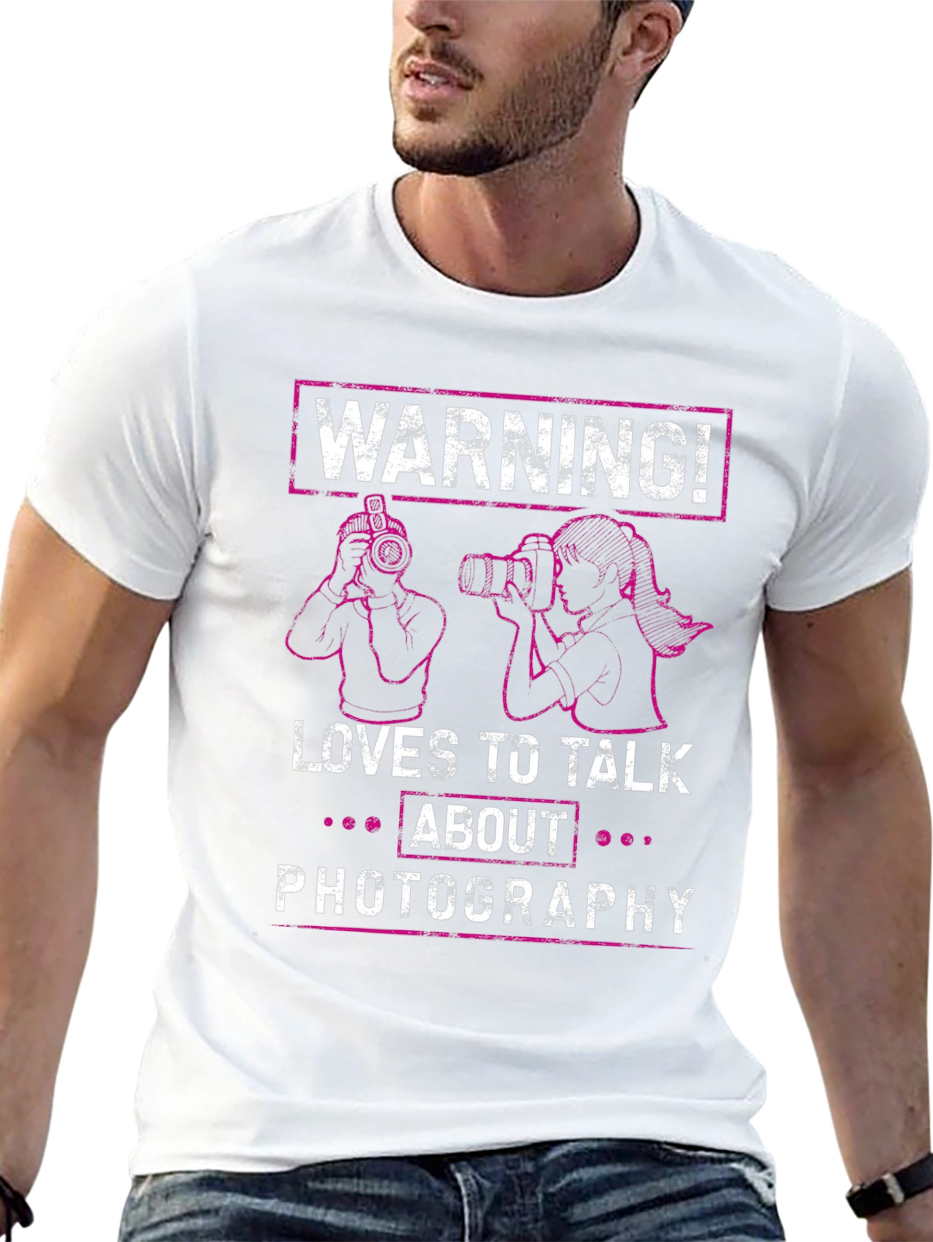 Warning Photographer T-Shirt - Photography Lover Tee