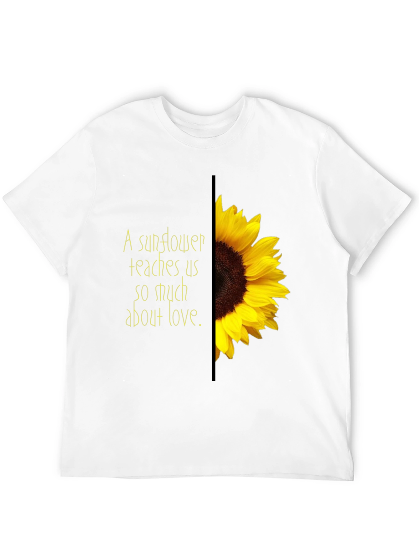 Sunflower Love Graphic Tee - Black