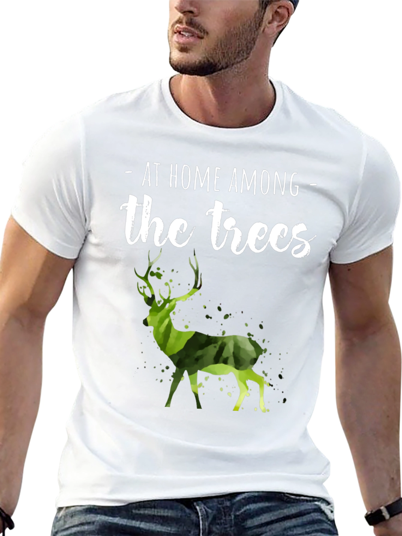 At Home Among the Trees Deer Graphic Tee