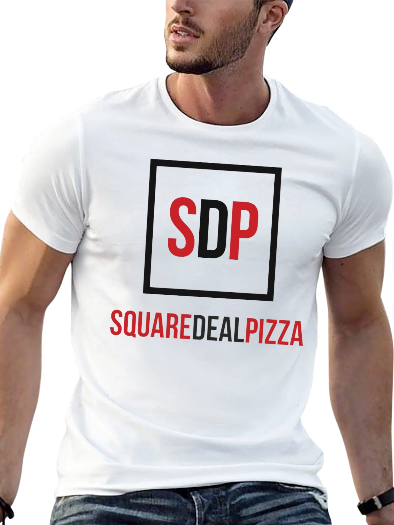 Square Deal Pizza Black Graphic Tee