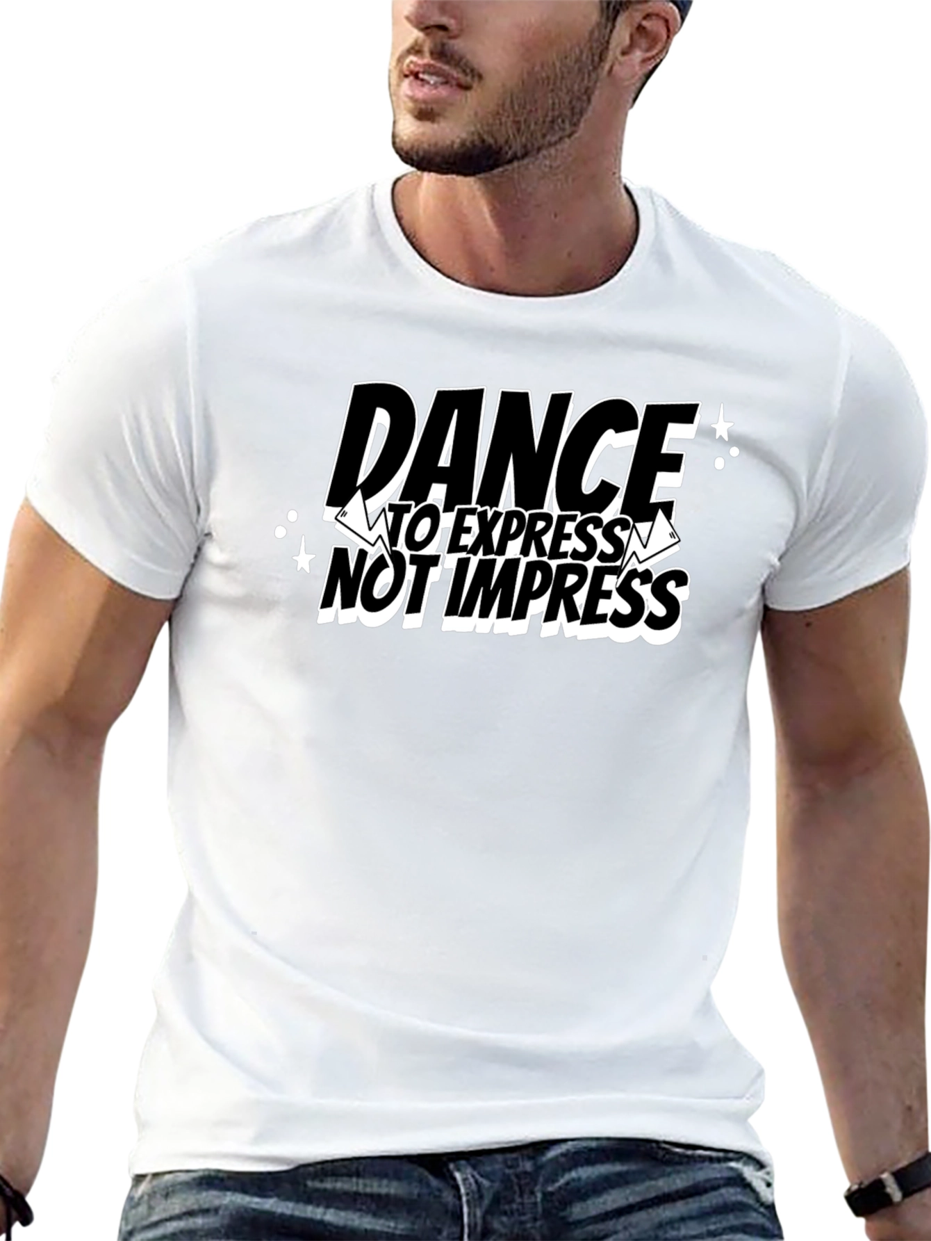 Dance to Express Black Graphic T-Shirt