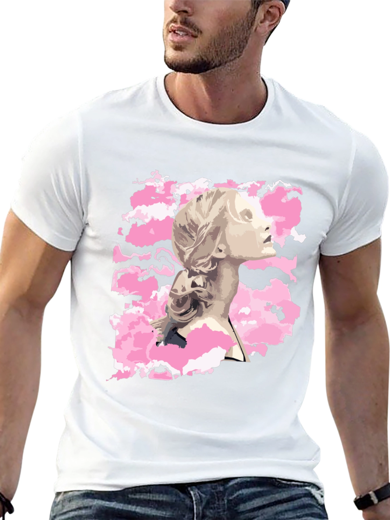 Statue Graphic T-Shirt - Unique Art Tee