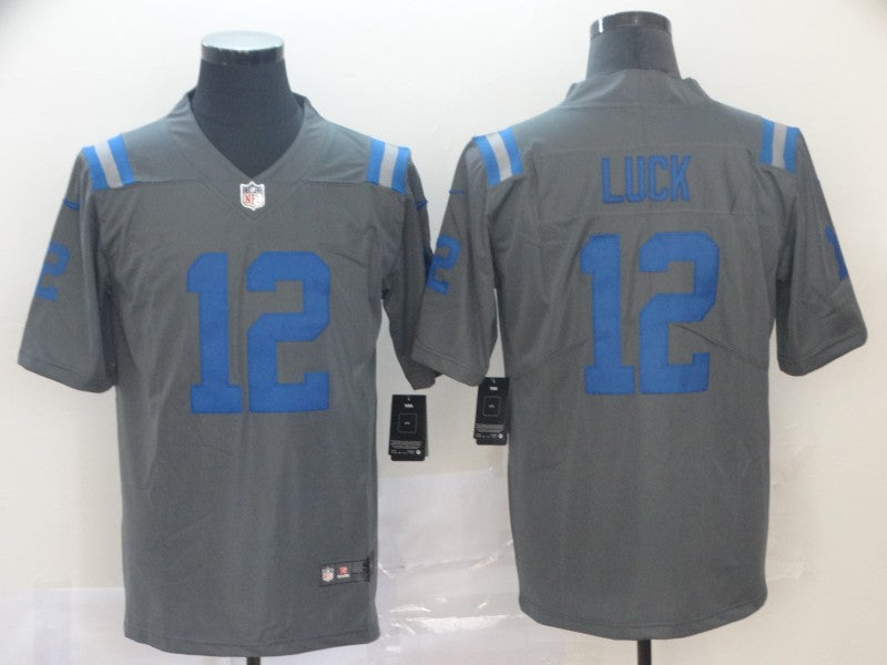 Men's Indianapolis Colts Andrew Luck Gray Game Jerseys