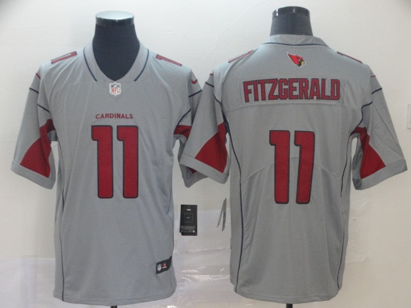 Men's Arizona Cardinals Larry Fitzgerald #11 Gray Inverted Legend Jerseys