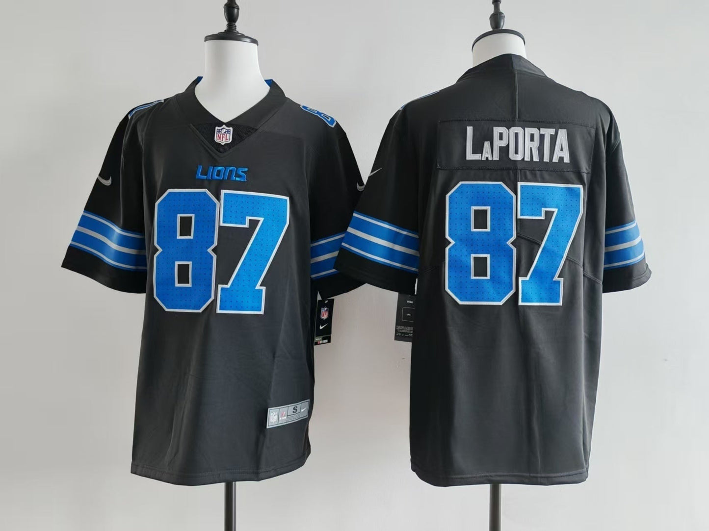 Men's Detroit Lions Sam LaPorta Jersey - Black