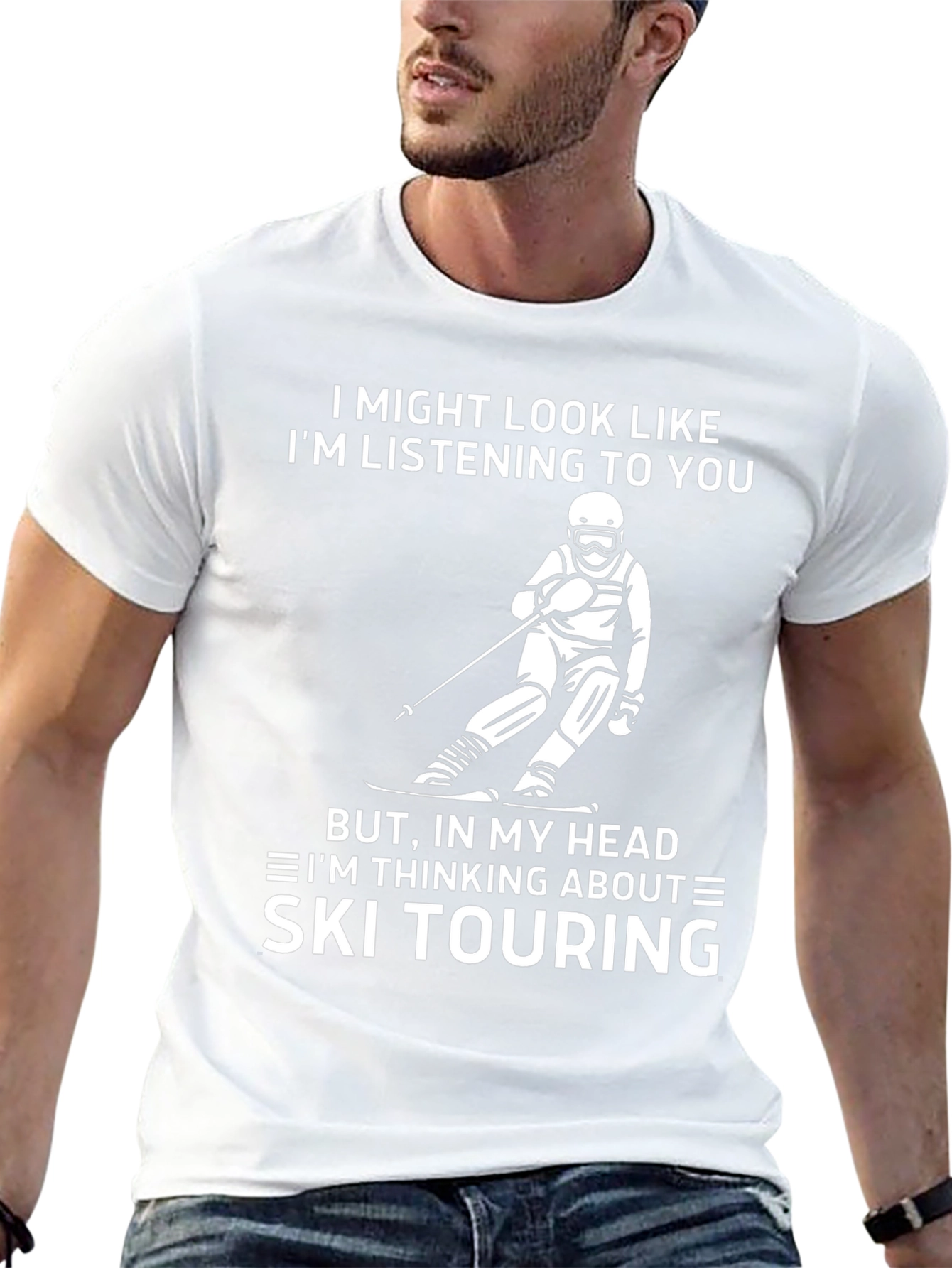 Ski Touring Graphic Tee - Funny Skiing T-Shirt