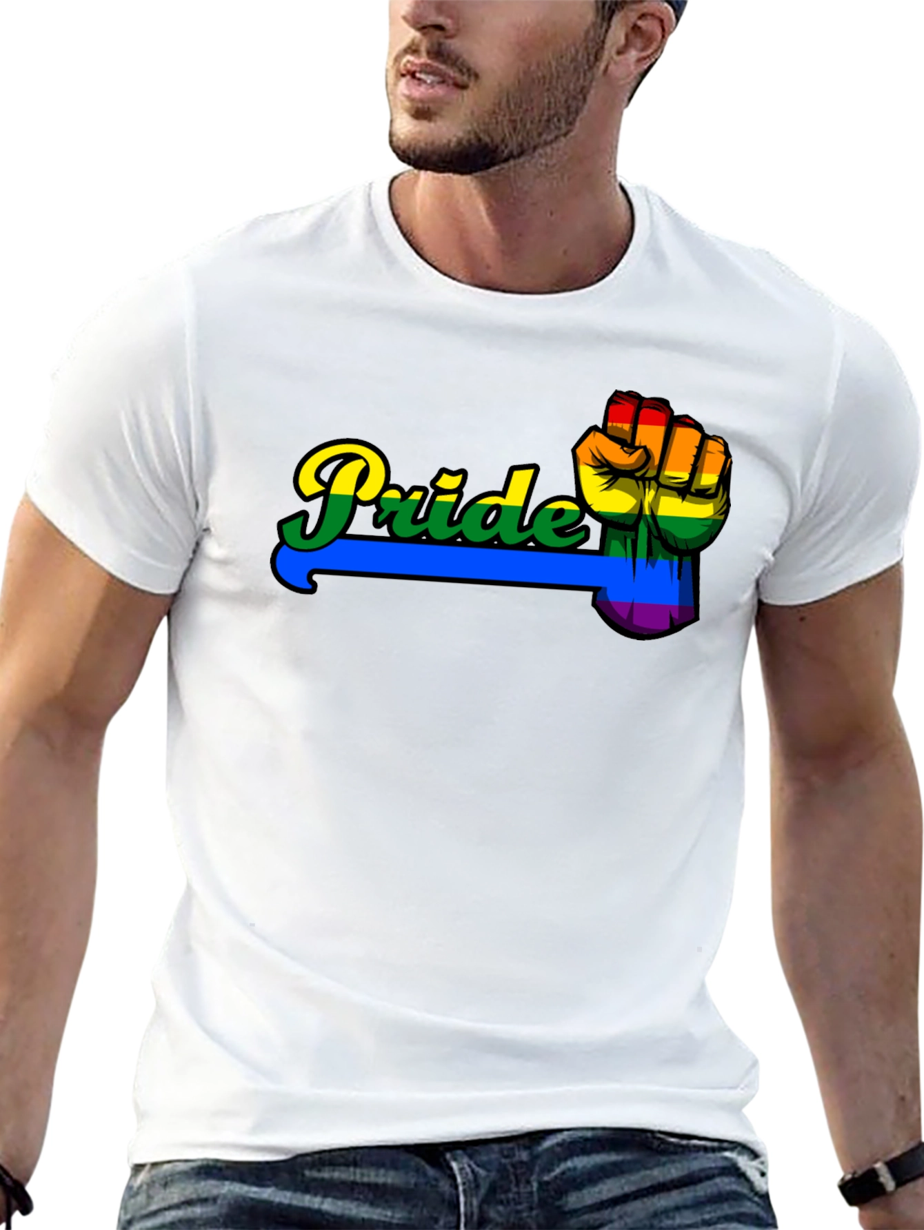 Pride Fist Graphic Black T-Shirt