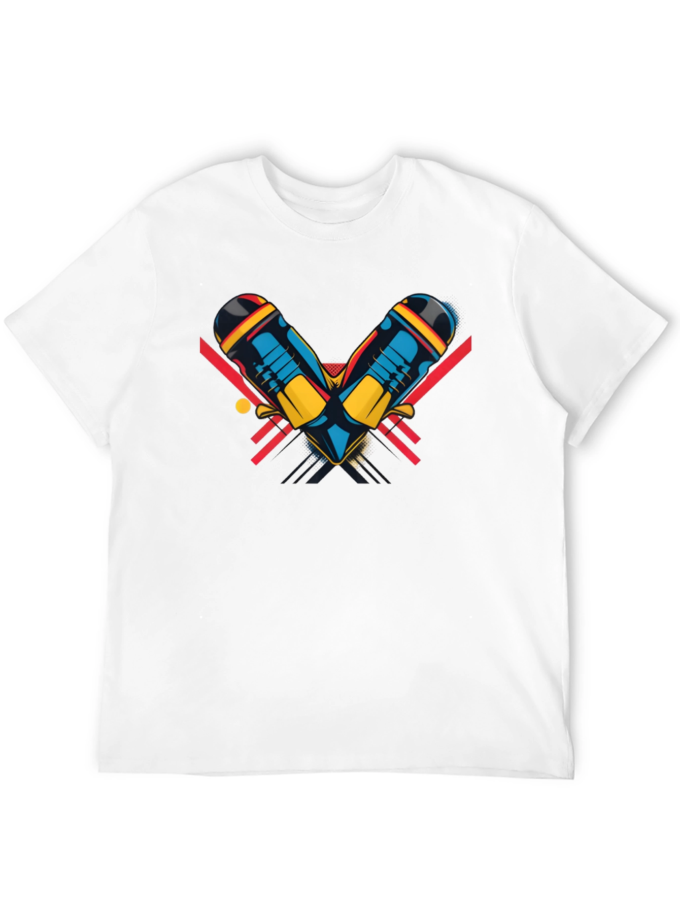 Retro Maracas Graphic Tee - Black Cotton T-Shirt